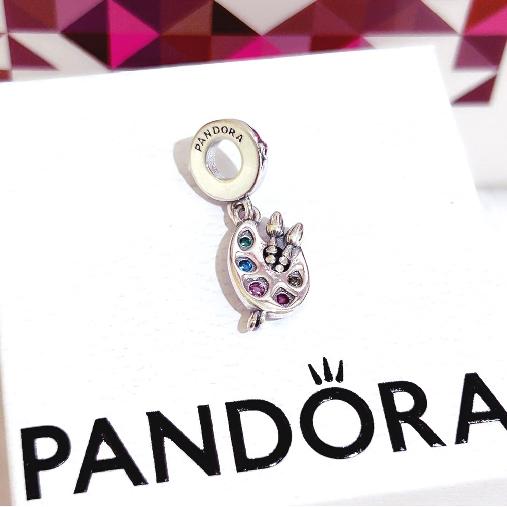 PANDORA Artist's Palette Dangle Charm w/box - Picture 7 of 9